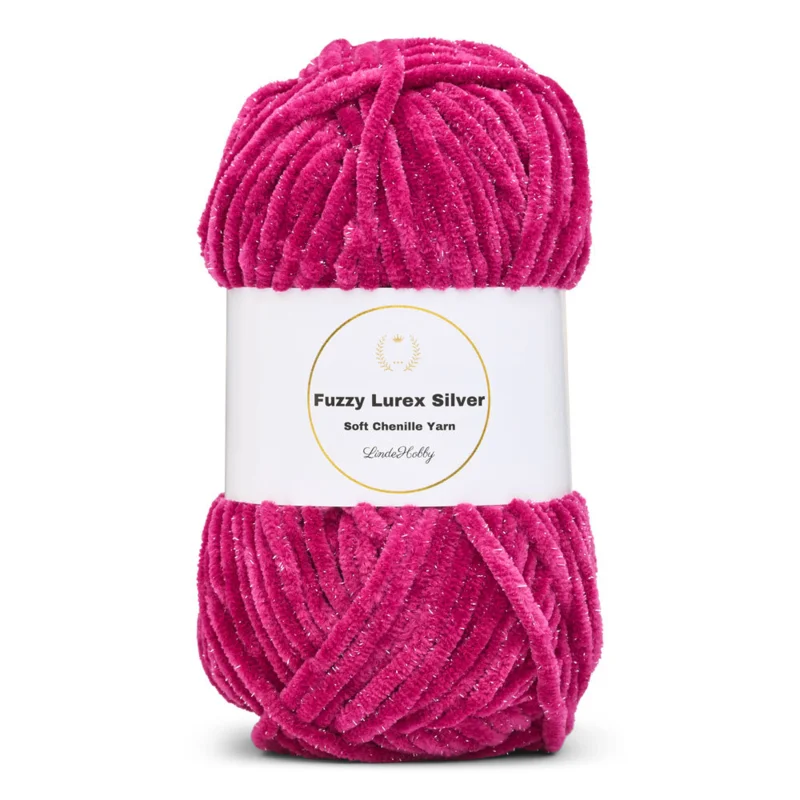LindeHobby Fuzzy Chenille Silver Lurex